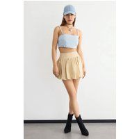 Denim-Cami-Top mit eckigem Ausschnitt