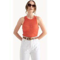 Geripptes Tanktop mit Rundhalsausschnitt