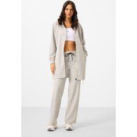 Longline-Zip-Sweatshirt und Weite-Hose-Set