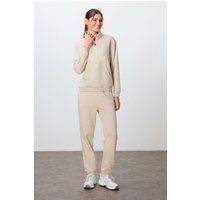 Oversized Fleece-Trainingsanzug mit Viertelreißverschluss