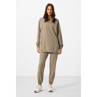 Oversized-Fleece-Sweatshirt und Jogginghose-Set