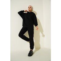 Oversized-Hoodie und Jogginghosen-Set