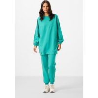 Oversize-Fleece-Sweatshirt und Jogginghosen-Set