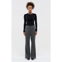 Taillierte High-Waist Weitbein-Hose