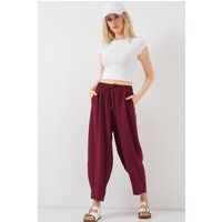 Strukturierte Salwar-Hose mit Kordelzug