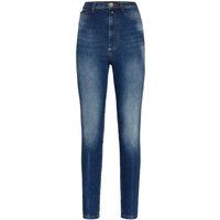 Stonewashed High-Waist Slim-Fit Jeggings