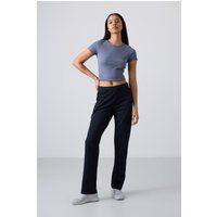 Fleece-Sweatpants mit geradem Bein