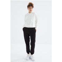 Hohe Taille Fleece-Jogginghose