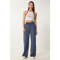 Entspannte Loungehose mit weitem Bein