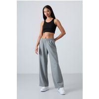 Hochtaillierte Pull-On Jogginghose mit weitem Bein