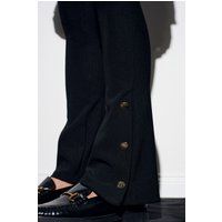 Hochtaillierte Flared Leggings mit Knöpfen