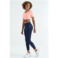 Hochtaillierte Slim-Fit Scuba-Leggings