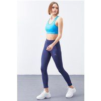 Hochtaillierte Leggings mit Rippendetails