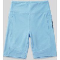 Hochtaillierte Slim Fit Biker-Shorts