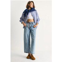 Straight-Leg-Denim mit Kordelzug
