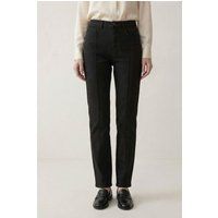 Hoch geschnittene Jeans mit Ziernaht