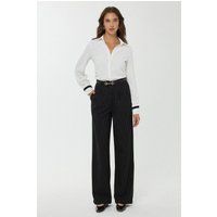 Gestreifte Hose mit hohem Bund