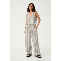Gestreifte Hose mit weitem Bein