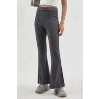 High-Waist Schlaghose aus Strick
