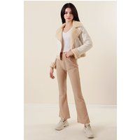 Ausgestellte Strickhose mit Komfortbund