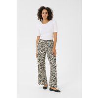 Weit geschnittene Hose mit Abstrakt-Print