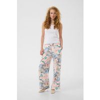 Fließende weite Hose mit Blumenmuster