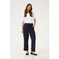Locker geschnittene Hose mit Bindegürtel