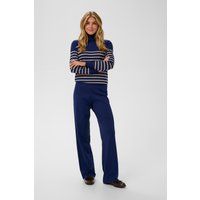 Bequeme Strickhose mit weitem Bein