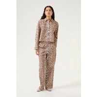 Gerade geschnittene Hose mit Leopardenmuster