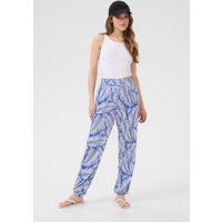 Lässige Hose mit Palmenblatt-Print