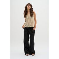 Weite Leinenmischung Hose