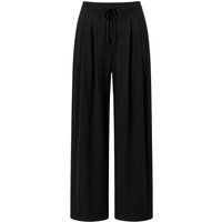 Hochtaillierte Weite Jersey-Hose