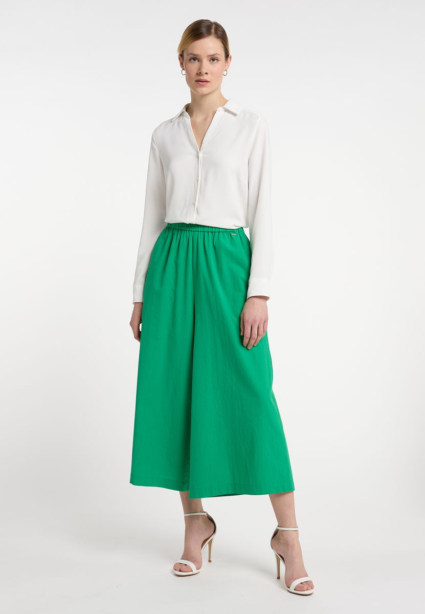 Weit geschnittene Baumwoll-Culotte-Hose