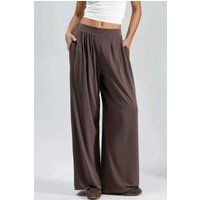 Hochbund-Hose mit weitem Bein