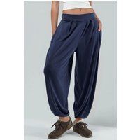 High-Waist Salwar-Hose mit Falten