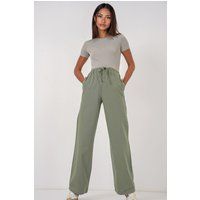Weite Baumwollhose mit Kordelzug
