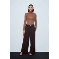 Hochbundhose mit weitem Bein