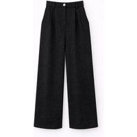 Hochtaillierte Hose mit weitem Bein