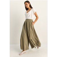 Hochtaillierte ultra-weite Hose