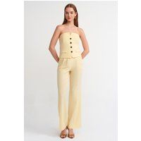 Elegante hochtaillierte Hose mit weitem Bein