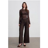 Elegante weit geschnittene Crepe-Hose