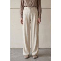 Hoch taillierte weite Faltenhose