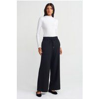Weite Crepe-Hose mit Kordelzug