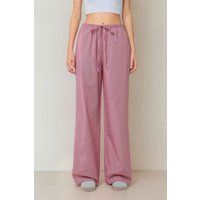 Weite Baumwollhose mit Vichy-Karo