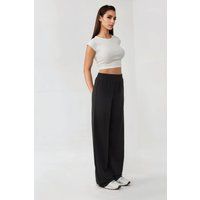 Weite Strickhose mit Gummibund