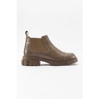 Chelsea-Boots aus glänzendem Lackleder