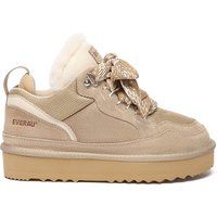 Lammfellgefütterte Plateau-Sneaker-Boots