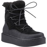 Schnürstiefel aus Wildleder mit Plateau