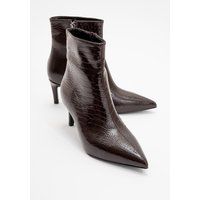 Elegante Stiletto-Stiefeletten mit Kroko-Prägung