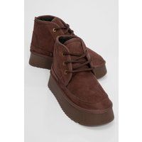 Plateaustiefel mit Kunstfell-Futter